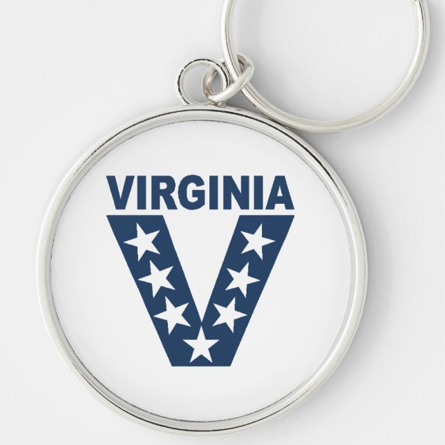 Porte-clés rond Premium VIRGINIA VICTOIRE (Devant)