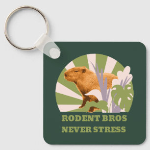 Porte-clés Rongeurs Frères Ne Stressez Jamais Capybara