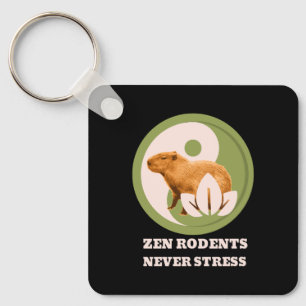 Porte-clés Rongeurs Zen N'Ont Jamais De Stress Humour Capybar