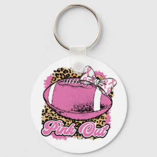 Porte-clés Rose Avec Balle De Rugby (Softball)