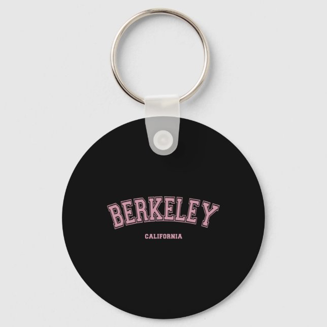 Porte-clés Rose Berkeley Californie Ca Style Université Sur B (Recto)