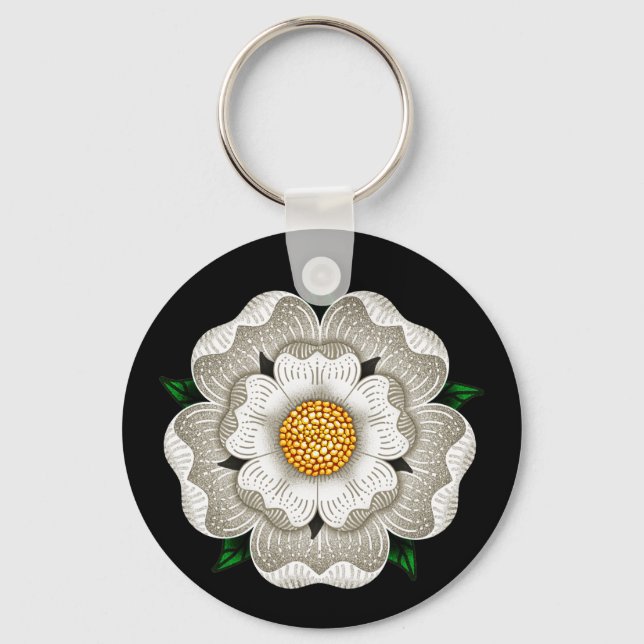 Porte-clés Rose blanche de York (Recto)