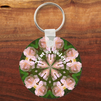 Porte-clés Rose blanche Kaleidoscope Fleur Art personnalisé