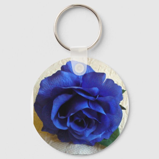 Porte-clés Rose bleu (Recto)