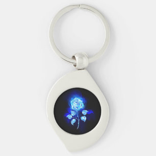 Porte-clés Rose bleu brûlant