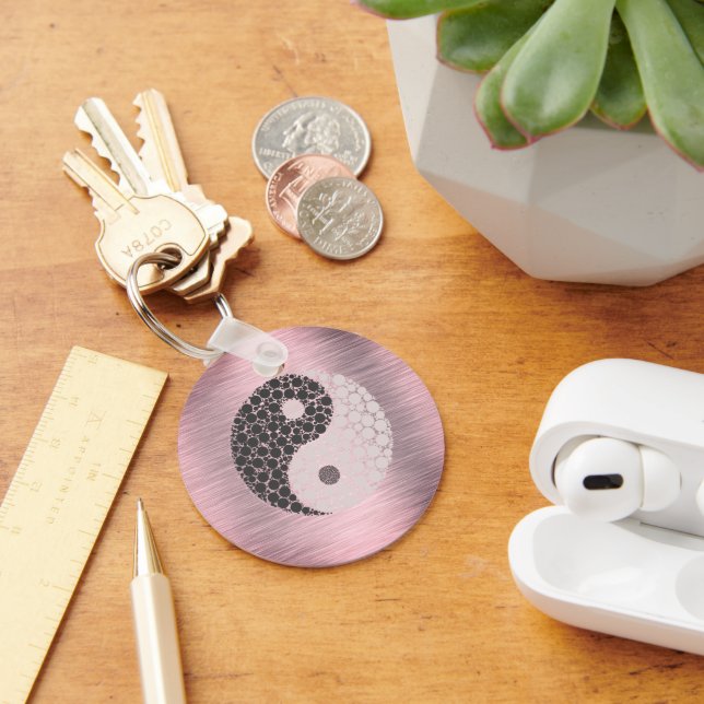 Porte-clés Rose Blush Yin Yang (Bureau)