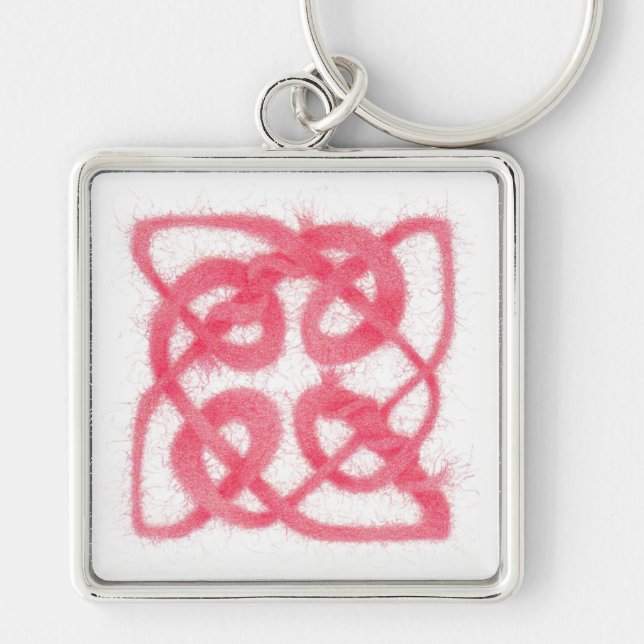 Porte-clés ROSE CELTIC KNOT Carré Porte - clé (Devant)