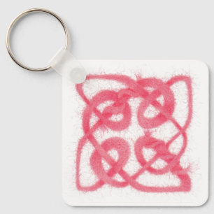 Porte-clés ROSE CELTIC KNOT Carré Porte - clé en aluminium