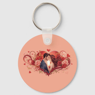 Porte-clés Rose d'Amour Éternel