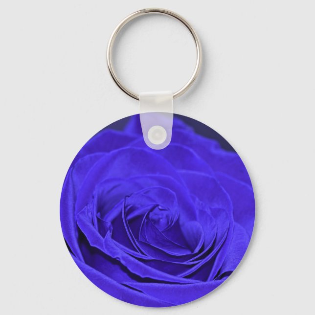 Porte-clés Rose de velours bleu (Recto)