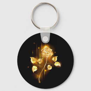 Porte-clés Rose d'or ( rose d'or )