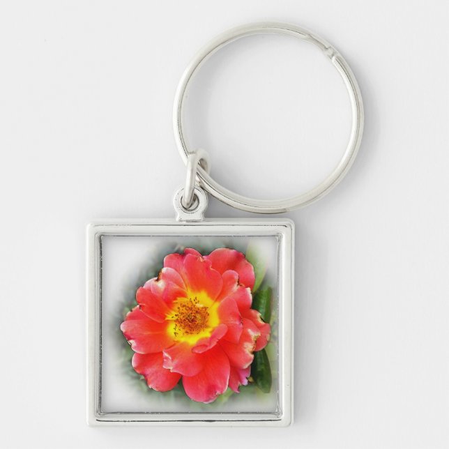 Porte-clés Rose en automne (Devant)