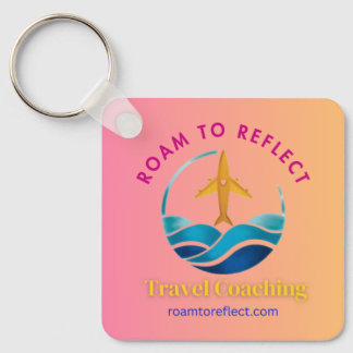 Porte-clés Rose et Jaune 'Se promener pour réfléch