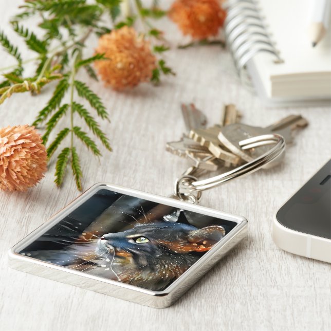 Porte-clés Rose et lumière magique (Côté)