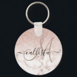 Porte-clés Rose glamour or blanc Parties scintillant marbre d<br><div class="desc">Ce design élégant et girly est parfait pour la fashionista branchée et élégante. Il présente un dégradé brillant de parties scintillant rose en or faux imprimé au sommet d'un arrière - plan motif en pierre de marbre rose et blanc rose. C'est glamour, chic, luxueux, moderne et classe. ***REMARQUE IMPORTANTE DE...</div>