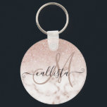 Porte-clés Rose glamour or blanc Parties scintillant marbre d<br><div class="desc">Ce design élégant et girly est parfait pour la fashionista branchée et élégante. Il présente un dégradé brillant de parties scintillant rose en or faux imprimé au sommet d'un arrière - plan motif en pierre de marbre rose et blanc rose. C'est glamour, chic, luxueux, moderne et classe. ***REMARQUE IMPORTANTE DE...</div>