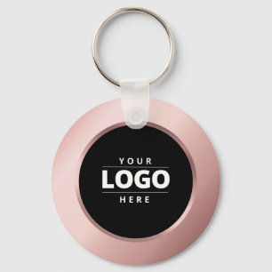 Porte-clés Rose Gold Business Logo QR Code Employé Porte - cl