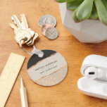 Porte-clés Rose gold glitter black pink modern elegant budget<br><div class="desc">Modern budget elegant rose gold effect black,  pink and natural business packing and thank you favor gift tag.</div>