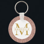 Porte-clés Rose Gold Parties scintillant Pink Initiales Nom P<br><div class="desc">Jolie parties scintillant en or rose brillamment muté rose initial et nom porte - clé est amusant et girly! Montré avec du texte couleur or, mais changer à n'importe quelle couleur en utilisant l'éditeur avancé pour créer un glamour porte - clé personnalisé pour la fille fille et les femmes blingy...</div>