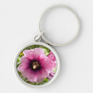 PORTE-CLÉS ROSE HOLLYHOCK