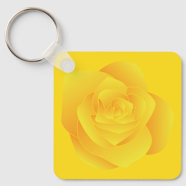 Porte-clés Rose jaune (Recto)