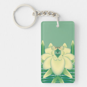 Porte-clés Rose jaune