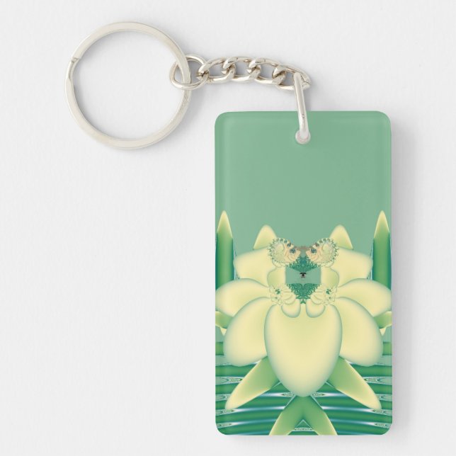 Porte-clés Rose jaune (Devant)