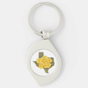 Porte-clés Rose Jaune Du Texas Motif Flower