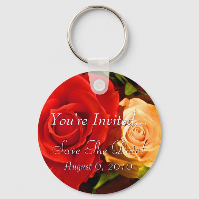 Porte-clés Rose jaune rouge (Recto)