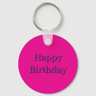 Porte-clés rose - Joyeux Anniversaire