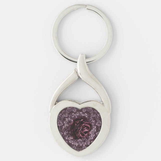 Porte-clés Rose Mandala (Devant)