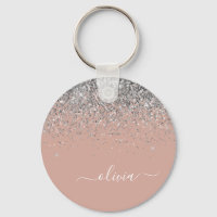 Rose or rose rose pâle Parties scintillant argent 