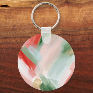Porte-clés Rose Or Vert Bleu Rouge Abstrait