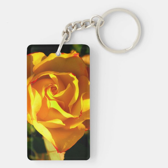 Porte-clés Rose orange (Dos)