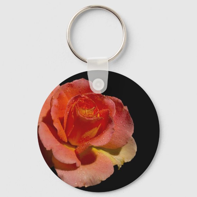 Porte-clés Rose orange 2 (Recto)