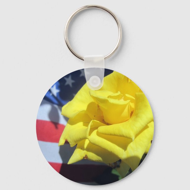 Porte-clés Rose patriotique (Recto)