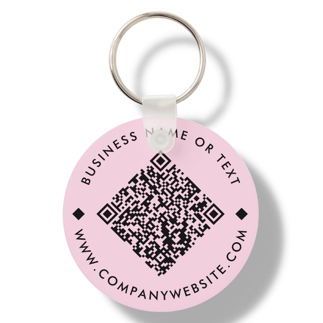 Porte-clés Rose | Porte - clé de code QR personnalisé profess (Créateur téléchargé)