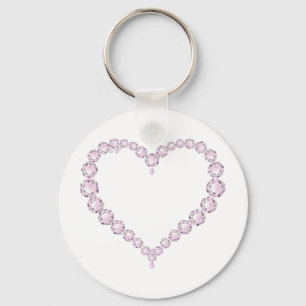 Porte-clés Rose Quartz Gem Heart