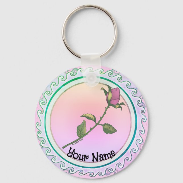Porte-clés Rose rose  (Recto)