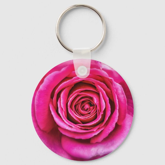 Porte-clés Rose rose chaud (Recto)