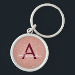 Porte-clés Rose Rose Or Bourgogne Parties scintillant et étin<br><div class="desc">Parties scintillant Blush Rose Gold et Burgundy Faux et Porte - clé élégant. Ces Porte - clés peuvent être customisés pour inclure votre nom initial et prénom et sont une douche de mariée parfaite,  une fête de bachelorette ou une fête d'anniversaire.</div>
