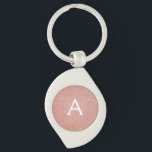 Porte-clés Rose Rose Parties scintillant Or & Monogramme étin<br><div class="desc">Parties scintillant Rose Rose Gold Faux et Porte - clés Élégants Anniversaire ou Bachelorette. Ces Porte - clés de Mariage,  de Fête des mariées ou de fête d'anniversaire peuvent être customisés pour inclure votre nom et prénom. Veuillez contacter le concepteur pour customiser les articles correspondants.</div>
