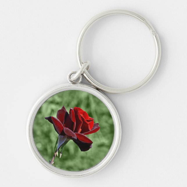 Porte-clés Rose Rouge (Devant)
