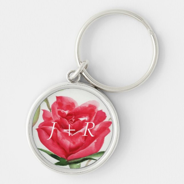 Porte-clés Rose rouge (Devant)