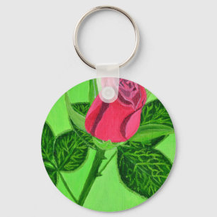 Porte-clés Rose rouge