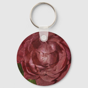 Porte-clés Rose rouge fissurée par Shirley Taylor