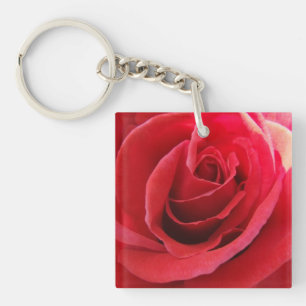 Porte-clés Rose rouge romantique