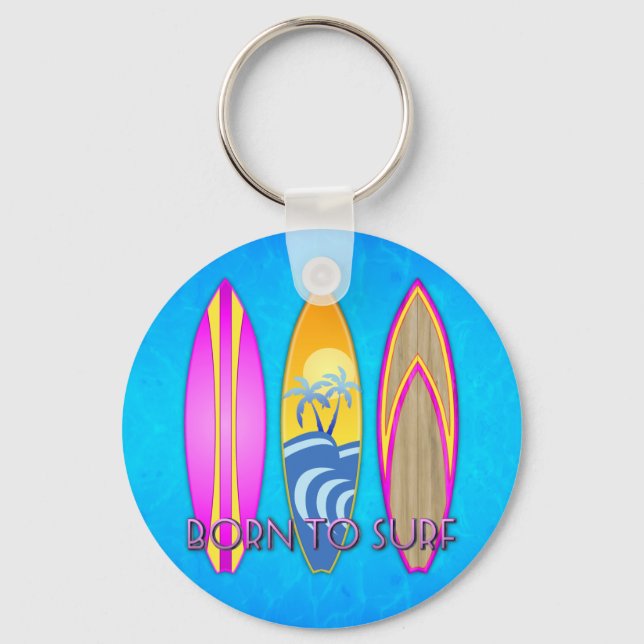 Porte-clés Rose soutenu pour surfer (Recto)