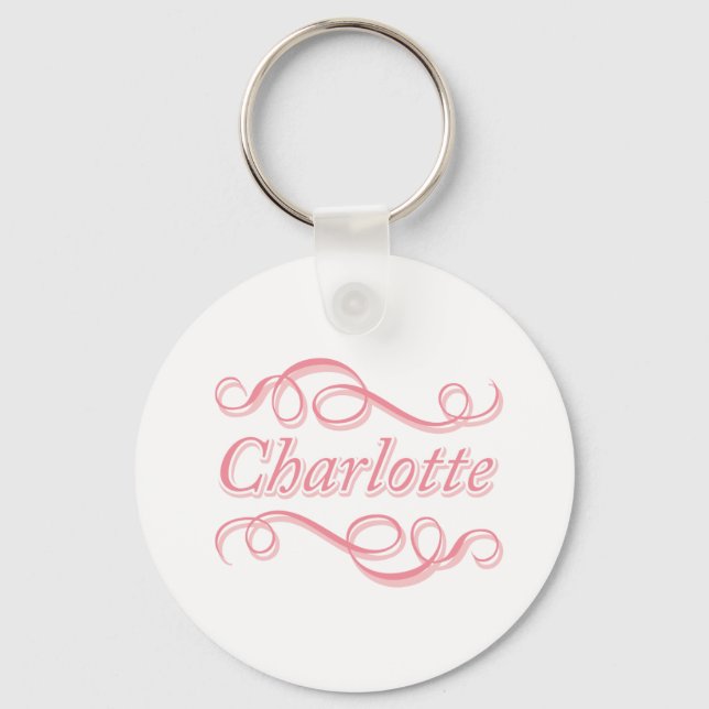 Porte-clés Rose Swirl Charlotte (Recto)