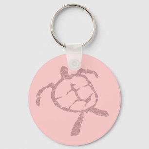 Porte-clés rose tortue
